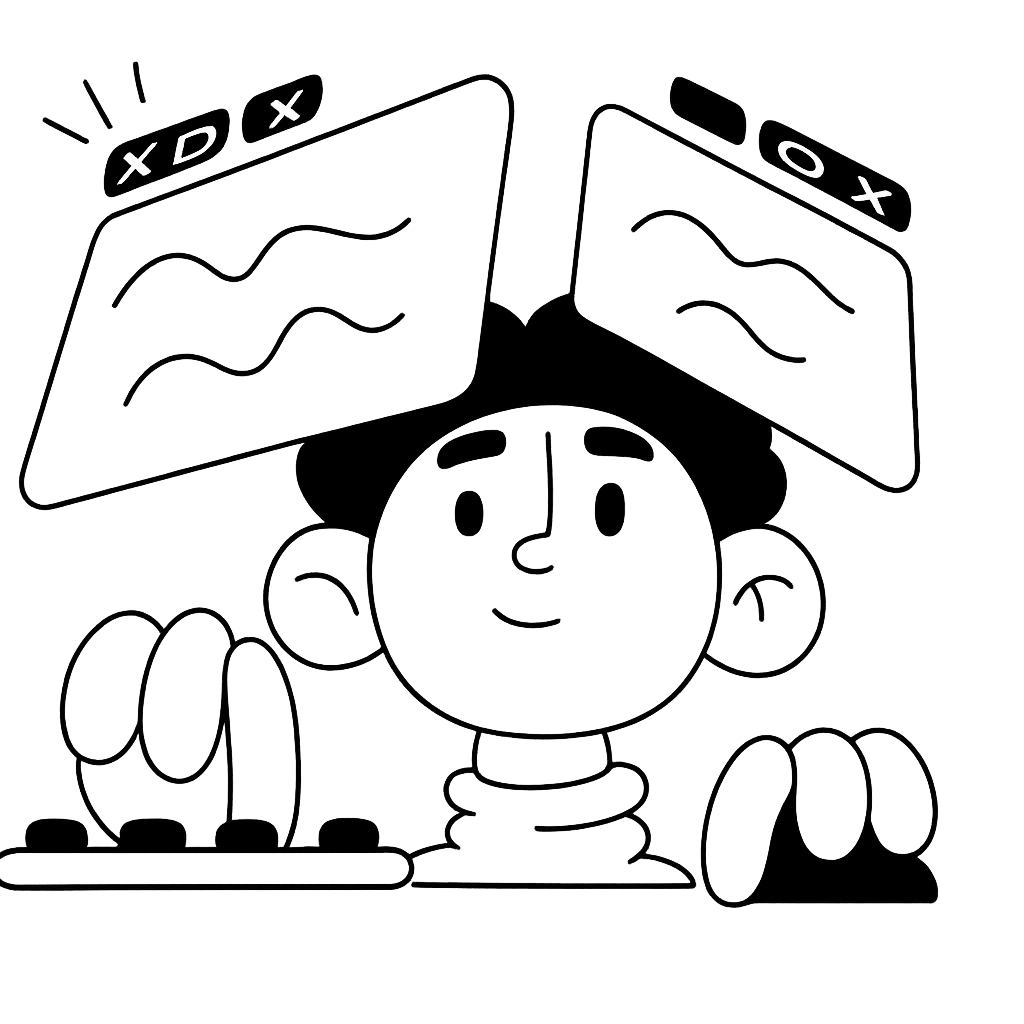 Child with computer illustration